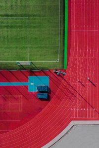 Top down view of a sports field